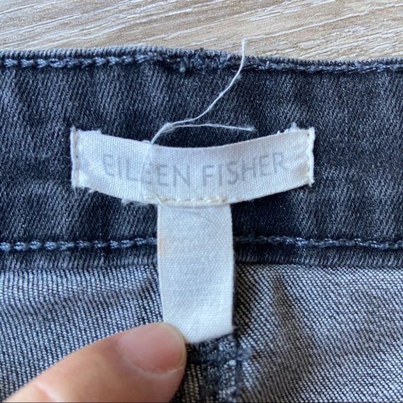 Eileen Fisher Charcoal Grey Skinny Jeans - Picture 10 of 13